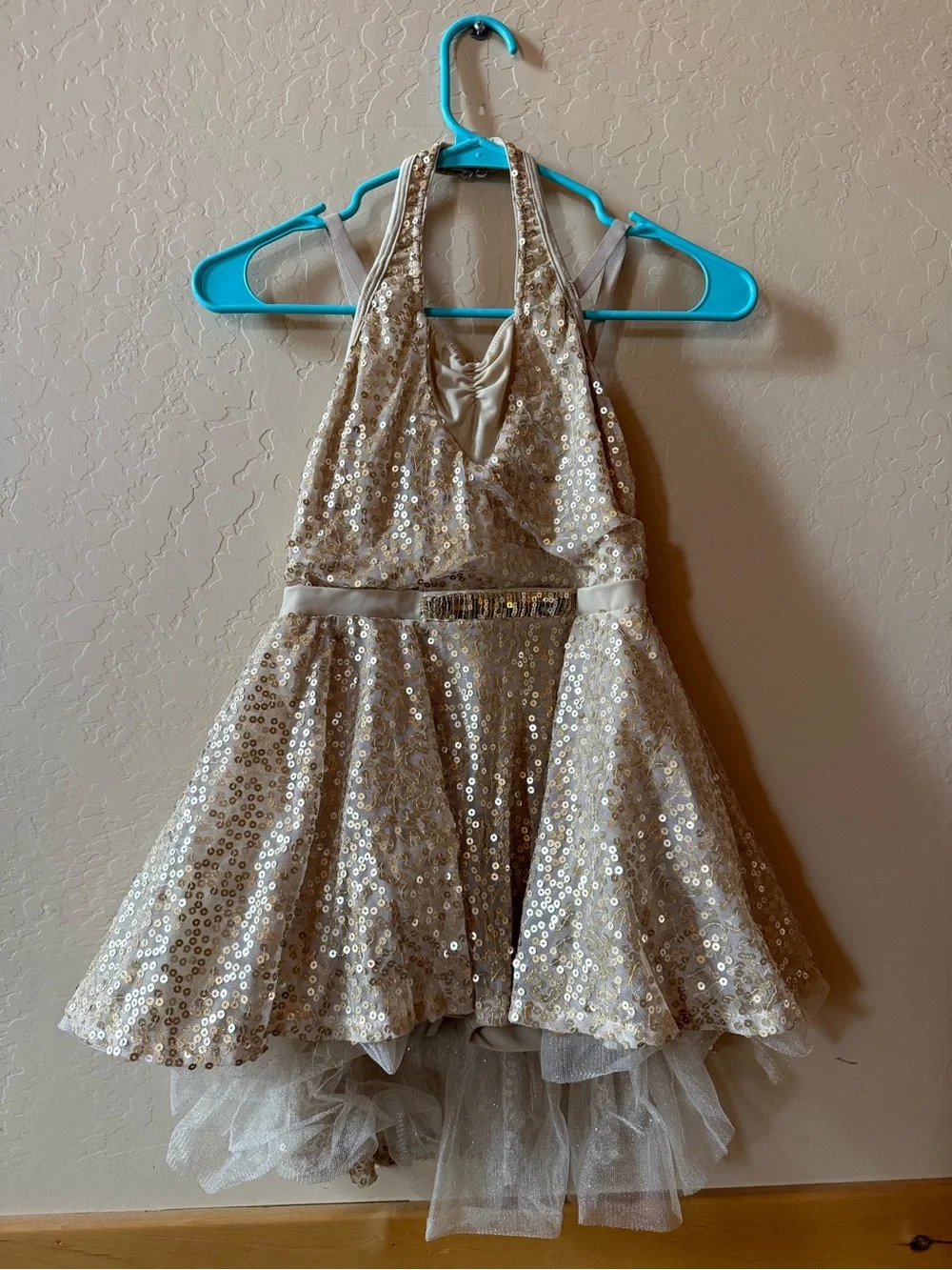 Revolution Dancewear Girls LC Champagne Gold Sequin Lyrical Dance Costume Dress